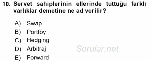 İktisada Giriş 2 2017 - 2018 3 Ders Sınavı 10.Soru