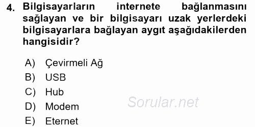 İnternet Yayıncılığı 2016 - 2017 3 Ders Sınavı 4.Soru