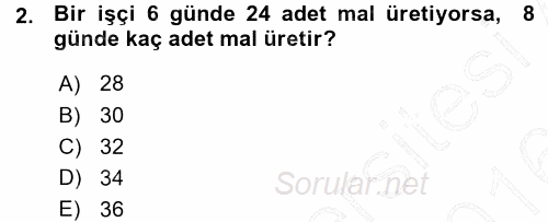 Okulöncesinde Matematik Eğitimi 2015 - 2016 Ara Sınavı 2.Soru