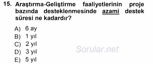 Dış Ticaret İşlemleri 2012 - 2013 Dönem Sonu Sınavı 15.Soru