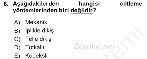 Halkla İlişkiler Uygulama Teknikleri 2016 - 2017 3 Ders Sınavı 6.Soru