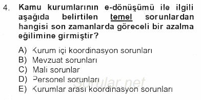 Temel Bilgi Teknolojileri 2 2012 - 2013 Tek Ders Sınavı 4.Soru