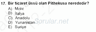 Akdeniz Uygarlıkları Sanatı 2012 - 2013 Ara Sınavı 17.Soru