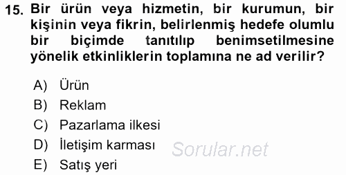 İletişim Ortamları Tasarımı 2016 - 2017 Dönem Sonu Sınavı 15.Soru