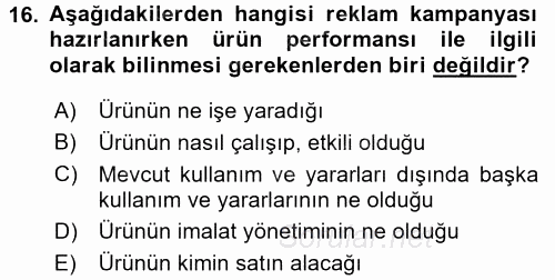 İletişim Ortamları Tasarımı 2016 - 2017 Dönem Sonu Sınavı 16.Soru