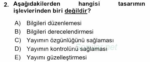 İletişim Ortamları Tasarımı 2016 - 2017 Dönem Sonu Sınavı 2.Soru