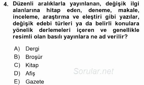 İletişim Ortamları Tasarımı 2016 - 2017 Dönem Sonu Sınavı 4.Soru