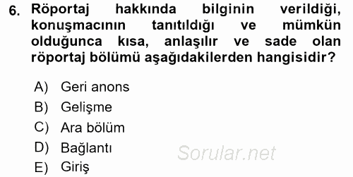 İletişim Ortamları Tasarımı 2016 - 2017 Dönem Sonu Sınavı 6.Soru