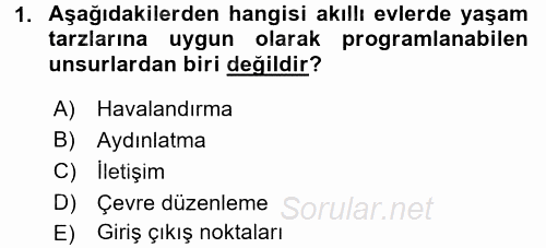 Ev Teknolojisi 2015 - 2016 Dönem Sonu Sınavı 1.Soru