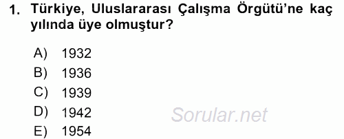 Uluslararası Sosyal Politika 2015 - 2016 Dönem Sonu Sınavı 1.Soru