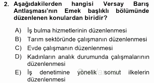 Uluslararası Sosyal Politika 2015 - 2016 Dönem Sonu Sınavı 2.Soru