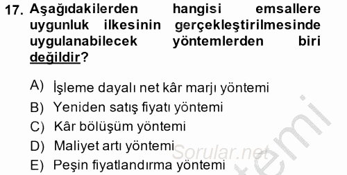 Uluslararası Kamu Maliyesi 2013 - 2014 Dönem Sonu Sınavı 17.Soru