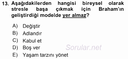 Temel Sağlık Hizmetleri 2015 - 2016 Ara Sınavı 13.Soru