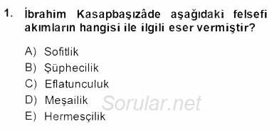 Türk Düşünce Tarihi 2014 - 2015 Ara Sınavı 1.Soru