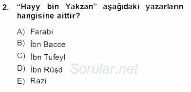 Türk Düşünce Tarihi 2014 - 2015 Ara Sınavı 2.Soru
