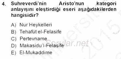 Türk Düşünce Tarihi 2014 - 2015 Ara Sınavı 4.Soru