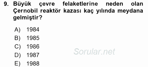 Sosyolojide Yakın Dönem Gelişmeler 2015 - 2016 Tek Ders Sınavı 9.Soru