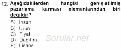 Spor Tesisi İşletmeciliği ve Saha Malzeme Bilgisi 2014 - 2015 Ara Sınavı 12.Soru