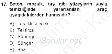 Otel İşletmelerinde Konaklama Hizmetleri 2013 - 2014 Dönem Sonu Sınavı 17.Soru