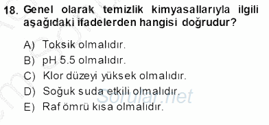 Otel İşletmelerinde Konaklama Hizmetleri 2013 - 2014 Dönem Sonu Sınavı 18.Soru