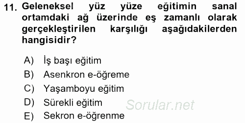 Büro Teknolojileri 2016 - 2017 Ara Sınavı 11.Soru