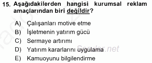 Sosyal Hizmet Yönetimi 2016 - 2017 Ara Sınavı 15.Soru