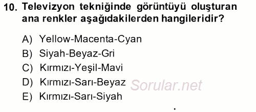 Hareketli Görüntünün Tarihi 2014 - 2015 Ara Sınavı 10.Soru