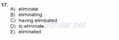 Pedagojik Gramer 1 2012 - 2013 Ara Sınavı 17.Soru