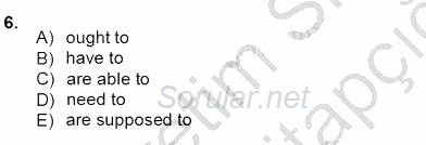 Pedagojik Gramer 1 2012 - 2013 Ara Sınavı 6.Soru