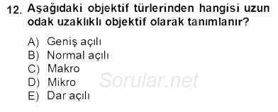 Optik Bakış 2014 - 2015 Dönem Sonu Sınavı 12.Soru