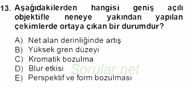 Optik Bakış 2014 - 2015 Dönem Sonu Sınavı 13.Soru