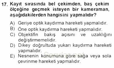 Optik Bakış 2014 - 2015 Dönem Sonu Sınavı 17.Soru