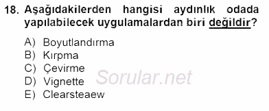 Optik Bakış 2014 - 2015 Dönem Sonu Sınavı 18.Soru