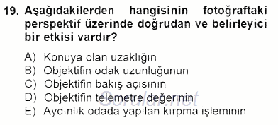 Optik Bakış 2014 - 2015 Dönem Sonu Sınavı 19.Soru