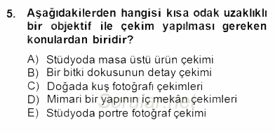 Optik Bakış 2014 - 2015 Dönem Sonu Sınavı 5.Soru