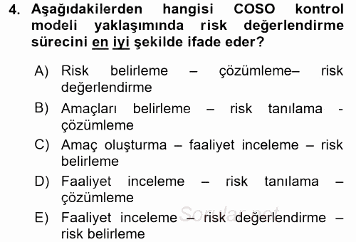 Denetim 2016 - 2017 Ara Sınavı 4.Soru