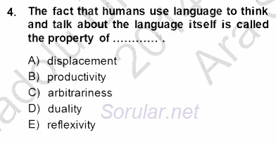 Dilbilim 1 2014 - 2015 Ara Sınavı 4.Soru