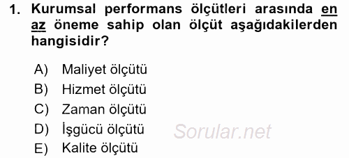 Kamu Yönetiminde Çağdaş Yaklaşımlar 2016 - 2017 3 Ders Sınavı 1.Soru