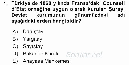 Kamu Özel Kesim Yapısı Ve İlişkileri 2015 - 2016 Ara Sınavı 1.Soru