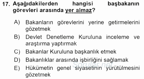 Kamu Özel Kesim Yapısı Ve İlişkileri 2015 - 2016 Ara Sınavı 17.Soru