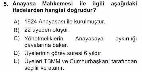 Kamu Özel Kesim Yapısı Ve İlişkileri 2015 - 2016 Ara Sınavı 5.Soru