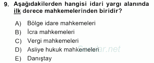 Kamu Özel Kesim Yapısı Ve İlişkileri 2015 - 2016 Ara Sınavı 9.Soru