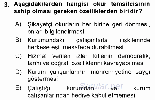 Medya ve Etik 2017 - 2018 Dönem Sonu Sınavı 3.Soru