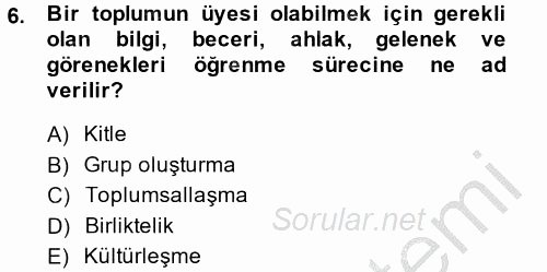 Tüketim Bilinci ve Bilinçli Tüketici 2014 - 2015 Ara Sınavı 6.Soru