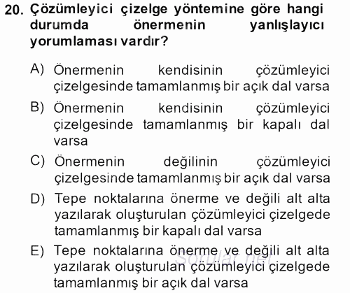 Sembolik Mantık 2014 - 2015 Ara Sınavı 20.Soru