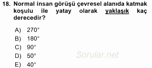 Kamera Tekniğine Giriş 2016 - 2017 Ara Sınavı 18.Soru