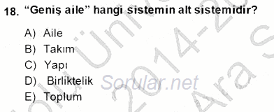 Çocuk Ruh Sağlığı 2014 - 2015 Ara Sınavı 18.Soru