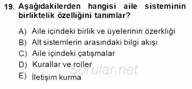 Çocuk Ruh Sağlığı 2014 - 2015 Ara Sınavı 19.Soru