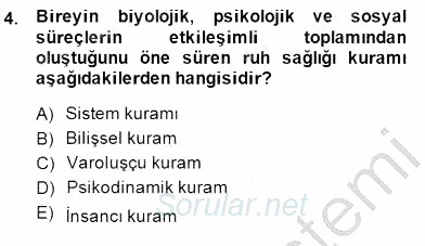 Çocuk Ruh Sağlığı 2014 - 2015 Ara Sınavı 4.Soru