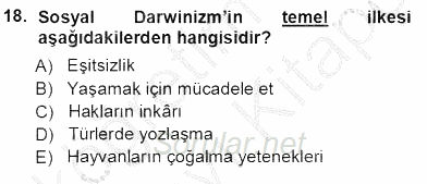 Türkiye´de Felsefenin Gelişimi 1 2013 - 2014 Tek Ders Sınavı 18.Soru